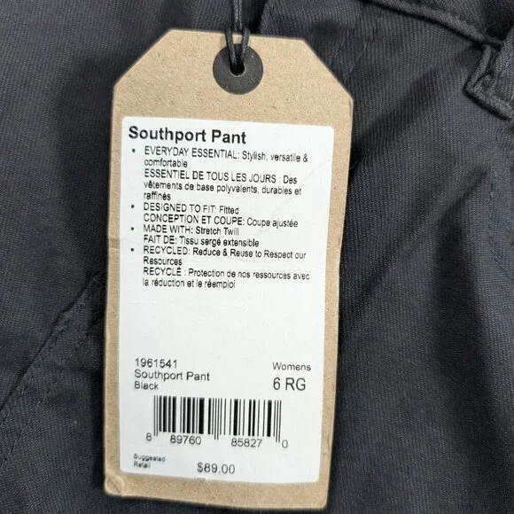 NWT Prana black Southpoint Pant size 6 - Picture 6 of 7